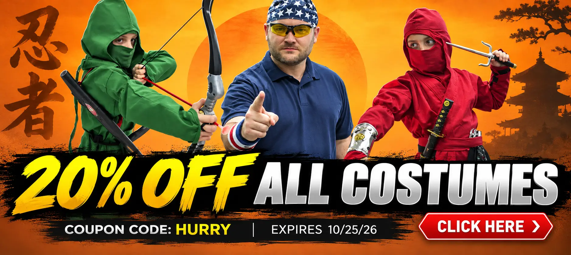 20% Off All Costumes!